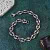 304 Stainless Steel Coffee Bean Chain Bracelets for Women Men BJEW-F488-12P-1
