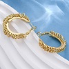 Brass Hoop Earrings EJEW-R025-31G-2