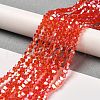 Transparent Electroplate Glass Beads Strands EGLA-A039-T6mm-B14-4