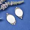 Vintage Tibetan Style Alloy Carved Rose Large Pendant Cabochon Settings TIBEP-N003-28AS-5