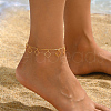 Vintage Brass & Iron Hollow Tassel Anklets for Women SY0951-3-1