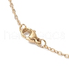 Glass Beaded Rhombus Pendant Necklaces NJEW-MZ00072-02-5