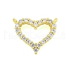 Rack Plating Brass Micro Pave Clear Cubic Zirconia Charms KK-U021-03G-1