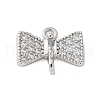 Brass Micro Pave Cubic Zirconia Connector Charms KK-U056-53P-1