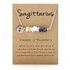 Natural Citrine & Sodalite & Howlite Chip & Alloy Constellation Pendant Necklaces WGB0CBC-06-1