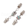 2Pcs Alloy & Iron Cardigan Clips JEWB-BR00182-2