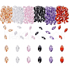   180Pcs 6 Colors Cubic Zirconia Pointed Back Cabochons ZIRC-PH0001-44-7