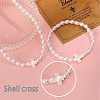 Plastic Imitation Pearl Oval Beads Bracelets & Necklaces Sets FS-WG9F44C-02-4