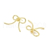 Bowknot Rack Plated Brass Stud Earrings for Women EJEW-Z051-10A-G-2