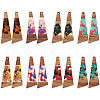  16Pcs 8 Colors Transparent Resin & Walnut Wood Big Pendants RESI-TA0001-95-2