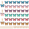 SUNNYCLUE DIY Butterfly Pendant Making Kits DIY-SC0014-17-1