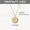 925 Sterling Silver 12 Constellation Necklace Gold Horoscope Zodiac Sign Necklace Round Astrology Pendant Necklace with Zircons Birthday Jewelry Gift for Women Men JN1089J-2