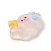 Translucent Cloud Resin Cabochons RESI-K019-03D-3