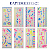 8 Sheets 8 Style Creative Fluorescent Arm Removable Temporary Tattoos Paper Stickers STIC-TA0002-02-9