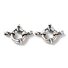 925 Thailand Sterling Silver Large Spring Ring Clasps STER-D003-60A-AS-1