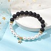 Star 304 Stainless Steel Charm Bracelets BJEW-JB10310-02-2