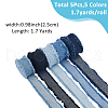 SUPERFINDINGS 5Pcs 5 Colors Denim Fabric Ribbons DIY-FH0007-16-2