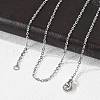 Tarnish Resistant Classic Plain 304 Stainless Steel Mens Womens Cable Chain Necklaces STAS-M174-025P-4