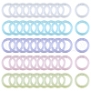 Gorgecraft 150Pcs 5 Colors PP Plastic Loose Leaf Book Binder Hinged Rings KY-GF0001-49-1