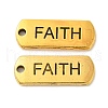 Tibetan Style Alloy Rectangle with Word Faith Pendants TIBEP-Q043-058AG-RS-1