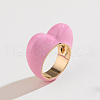 3D Heart Zinc Alloy Enamel Finger Rings FS-WG26371-06-2