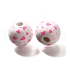 Valentine's Day Element Printed Wood Beads WOOD-R002-01-30-2