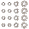 Gorgecraft 3 Style Alloy Rhinestone Shank Buttons FIND-GF0004-71P-1