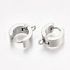 Tarnish Resistant 201 Stainless Steel Hoop Earring Findings X-STAS-S079-79-2