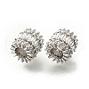 Column Brass Micro Pave Clear Cubic Zirconia European Beads KK-V008-17P-2