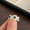 Alloy Resin Adjustable Cuff Rings for Women RJEW-U055-01S-1