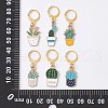 Pot Plant Theme Alloy Enamel Multifunction Pendant Decorations HJEW-CJ00003-2