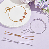 10Pcs 2 Colors 304 Stainless Steel Box Chain Slider Bracelet Makings AJEW-UN00016-2