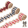 Cheriswelry 3Roll 3 Style Polyester & Hemp Ribbon OCOR-CW0001-02-2