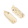 Brass Micro Pave Cubic Zirconia Pendants ZIRC-I043-19G-2
