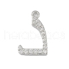 Rack Plating Brass Micro Pave Clear Cubic Zirconia Pendants KK-A224-03K-P-1