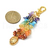Chakra Gemstone Chips Pendant Decorations HJEW-JM01201-4