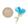 Handmade Glass Beaded Flower Pendants PALLOY-MZ00742-04-2