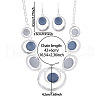 Ring with Flat Round Zinc Alloy Enamel Pendant Necklace & Dangle Earrings Sets FS-WG699A4-04-3