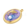 Ocean Theme 304 Stainless Steel Enamel Pendants STAS-Q352-03G-C-2