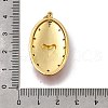 Brass Micro Pave Clear Cubic Zirconia Pendants KK-F899-01B-G-3