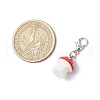 Plastic Mushroom Pendant Decoration HJEW-JM03197-3