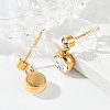 304 Stainless Steel Rhinestone Dangle Stud Earrings EJEW-G423-17G-01-2