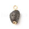 Luster Natural Lava Rock Charms PALLOY-JF01569-3