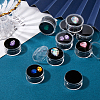 Round Jewelry Clear Plastic Loose Diamond Storage Box CON-WH20003-01A-01-4