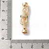 Brass Micro Pave Cubic Zirconia Fold Over Clasps KK-C062-082G-3