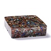 Resin with Natural Mixed Stone Chip Stones Ashtray DJEW-F015-04A-3