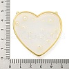 Rack Plating Brass & Epoxy Resin Pendants KK-C059-09G-3