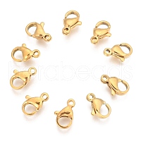 304 Stainless Steel Lobster Claw Clasps, Parrot Trigger Clasps, Manual  Polishing, Golden, 9x5x2.5mm, Hole: 1mm