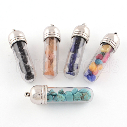 Wishing Glass Bottle Pendants G-R292-M-1