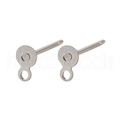 304 Stainless Steel Stud Earring Findings STAS-Q353-01P-1